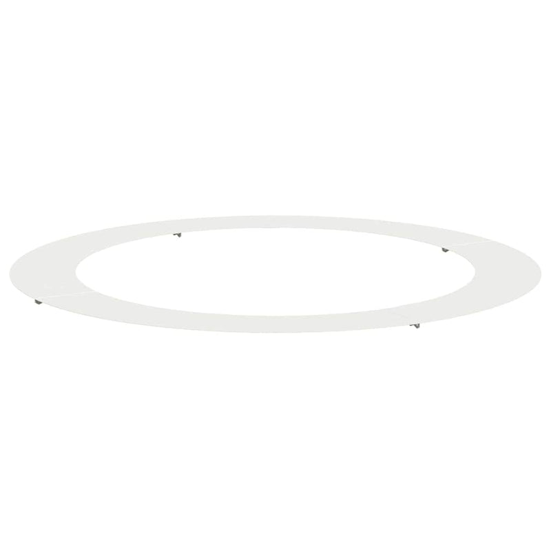 vidaXL Lapos fa körgyűrű Fehér Ø90 / 120 cm Acél
