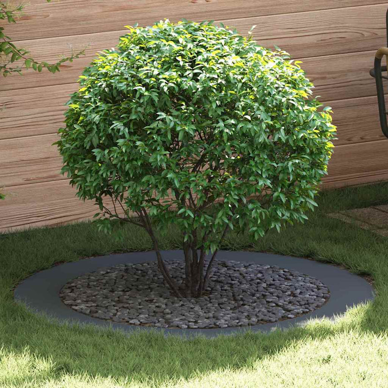 vidaXL Lapított Fa Gyűrűk 5 pcs Antracit Ø90 / 120 cm Acél