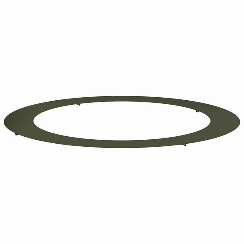 vidaXL Lapos fa körgyűrű Oliva zöld Ø90 / 120 cm Acél