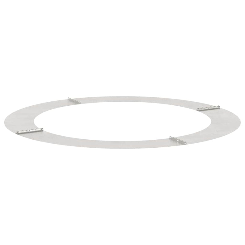 vidaXL Lapos fa körgyűrű Ezüst Ø90 / 120 cm Rozsdamentes acél