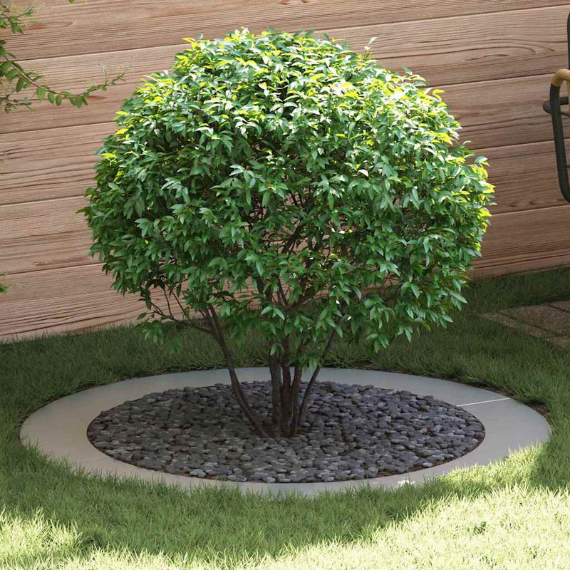 vidaXL Lapos fa körgyűrű Ezüst Ø90 / 120 cm Horganyzott acél
