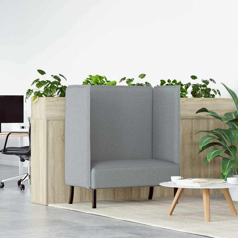 vidaXL Magas háttámlás szófák Világosszürke 109 x 56 x 121 cm szövet