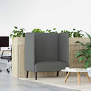 vidaXL Magas háttámlás szófák Sötétszürke 109 x 56 x 121 cm szövet