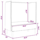 vidaXL Magas háttámlás szófák Sötétszürke 109 x 56 x 121 cm szövet