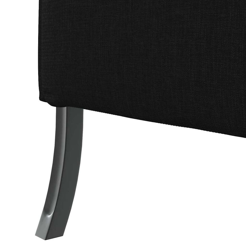vidaXL Magas háttámlás szófák Fekete 109 x 56 x 121 cm szövet