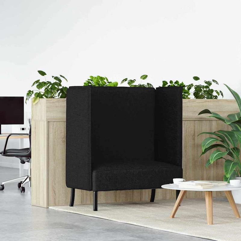 vidaXL Magas háttámlás szófák Fekete 109 x 56 x 121 cm szövet
