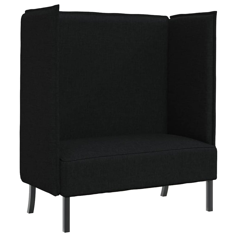 vidaXL Magas háttámlás szófák Fekete 109 x 56 x 121 cm szövet