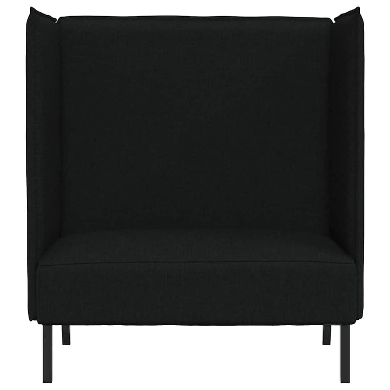 vidaXL Magas háttámlás szófák Fekete 109 x 56 x 121 cm szövet