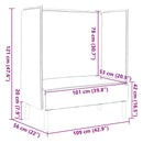 vidaXL Magas háttámlás szófák Fekete 109 x 56 x 121 cm szövet