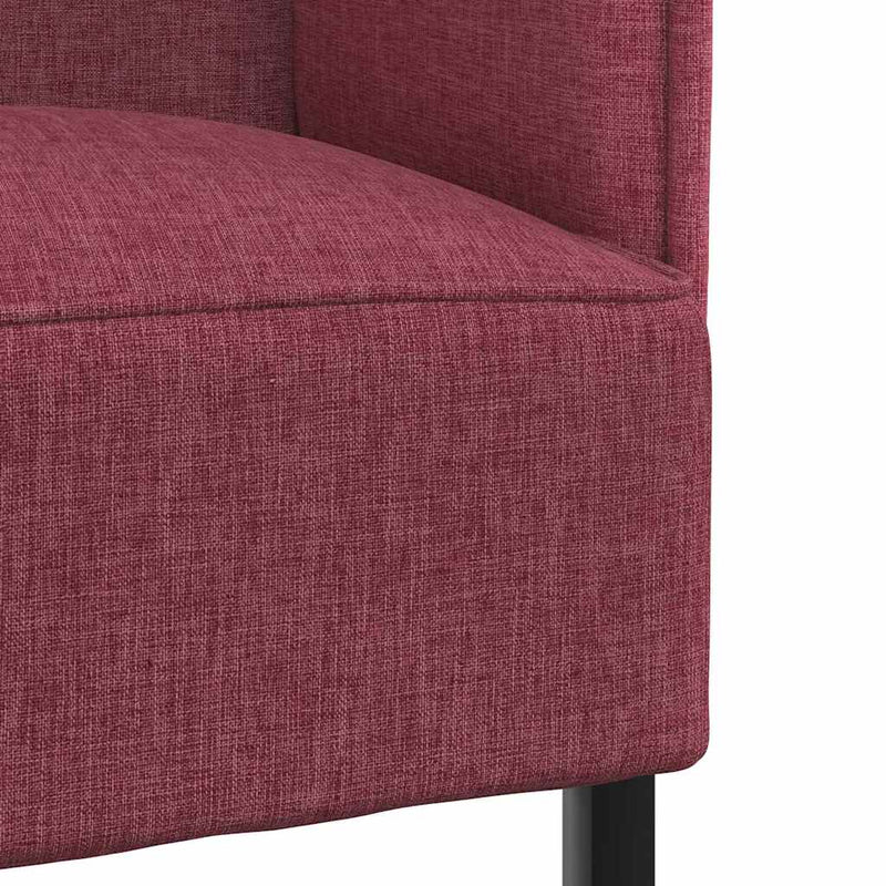 vidaXL Magas háttámlás szófák bordó 109 x 56 x 121 cm szövet
