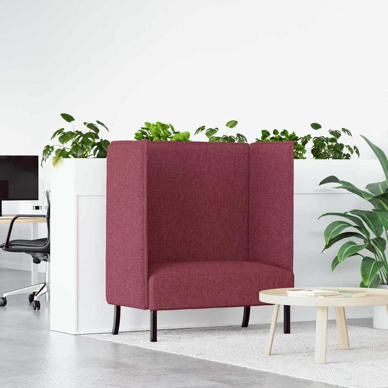 vidaXL Magas háttámlás szófák bordó 109 x 56 x 121 cm szövet