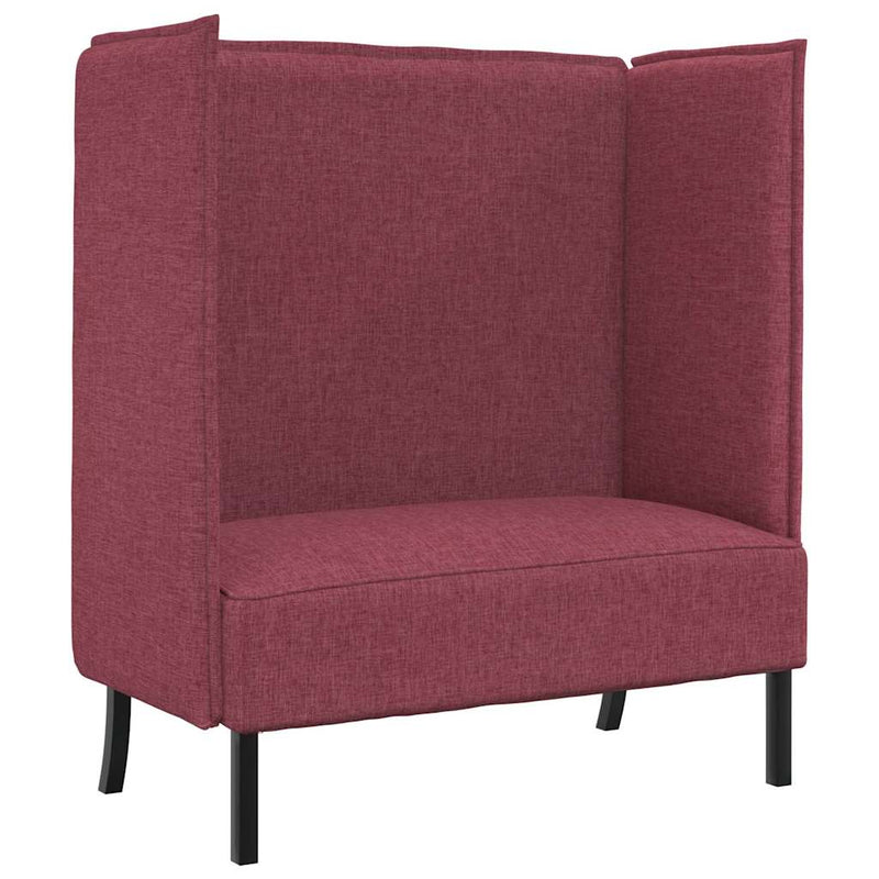 vidaXL Magas háttámlás szófák bordó 109 x 56 x 121 cm szövet