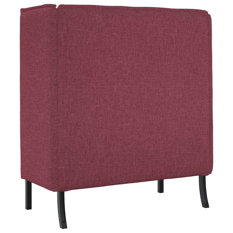 vidaXL Magas háttámlás szófák bordó 109 x 56 x 121 cm szövet