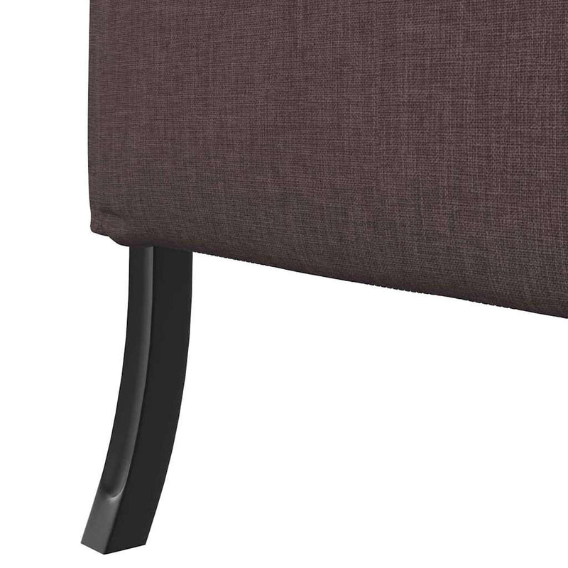 vidaXL Magas háttámlás szófák sötétbarna 109 x 56 x 121 cm szövet