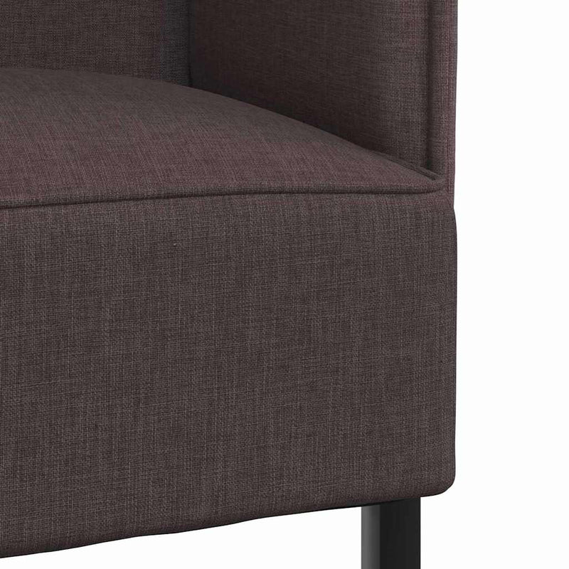 vidaXL Magas háttámlás szófák sötétbarna 109 x 56 x 121 cm szövet