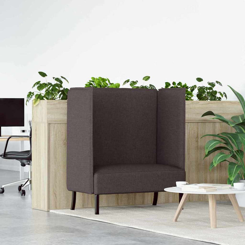 vidaXL Magas háttámlás szófák sötétbarna 109 x 56 x 121 cm szövet