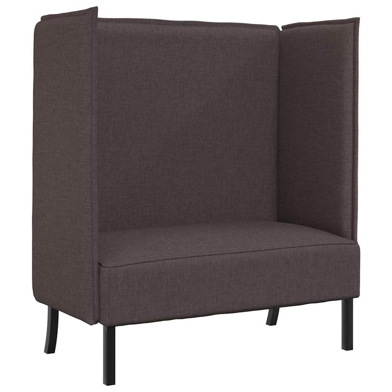 vidaXL Magas háttámlás szófák sötétbarna 109 x 56 x 121 cm szövet