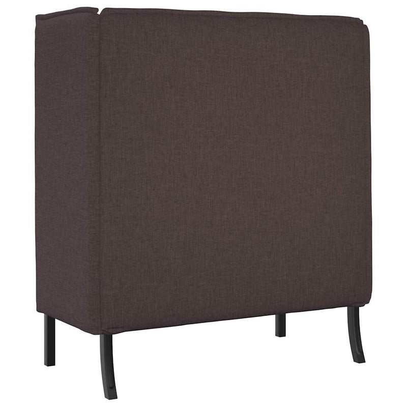 vidaXL Magas háttámlás szófák sötétbarna 109 x 56 x 121 cm szövet