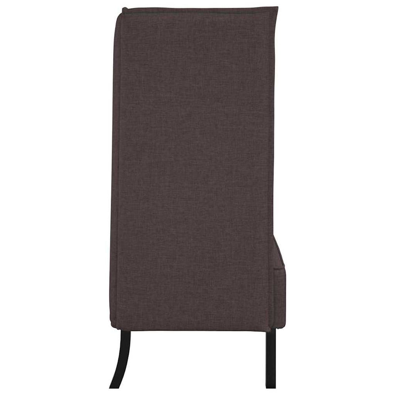 vidaXL Magas háttámlás szófák sötétbarna 109 x 56 x 121 cm szövet