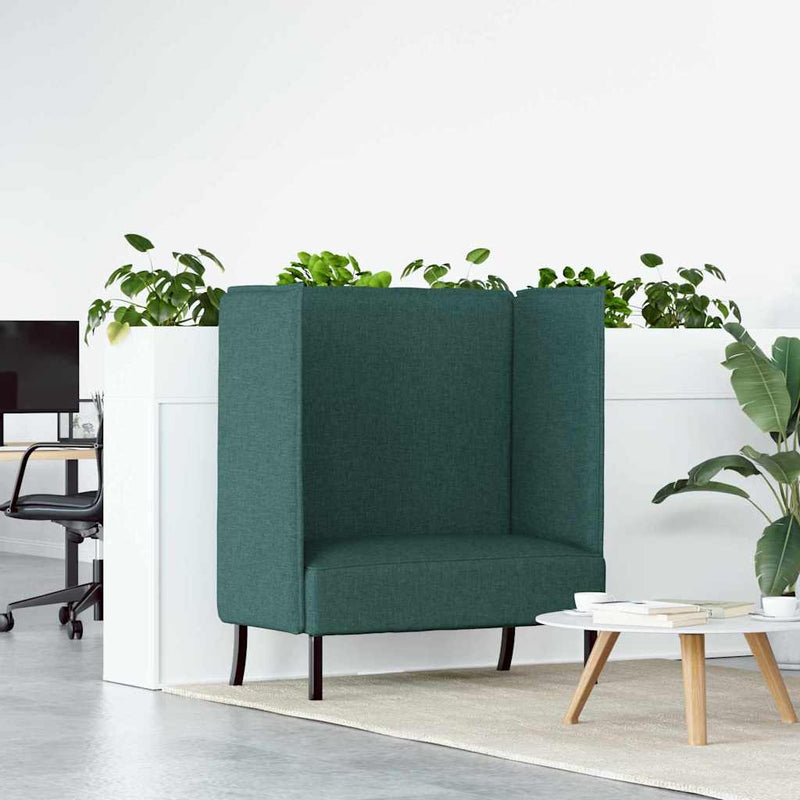 vidaXL Magas háttámlás szófák Sötétzöld 109 x 56 x 121 cm szövet