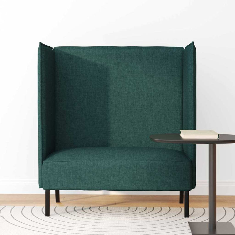 vidaXL Magas háttámlás szófák Sötétzöld 109 x 56 x 121 cm szövet