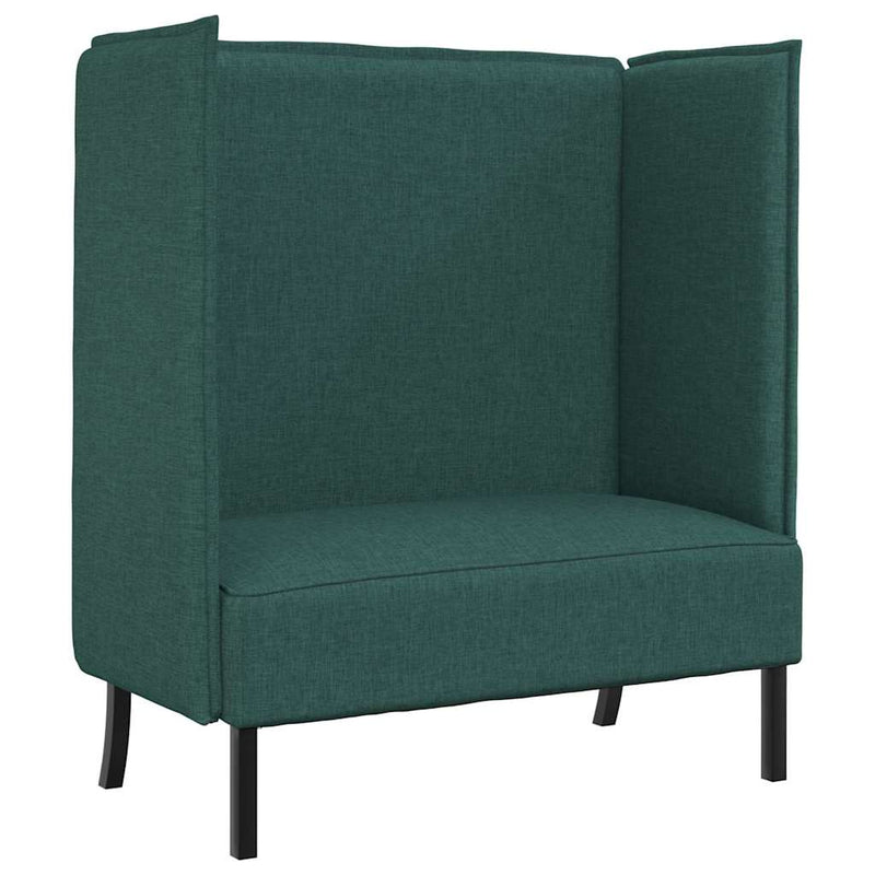 vidaXL Magas háttámlás szófák Sötétzöld 109 x 56 x 121 cm szövet