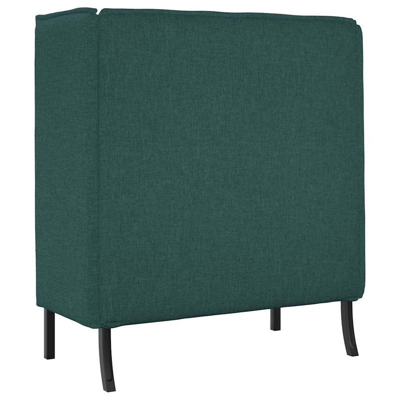 vidaXL Magas háttámlás szófák Sötétzöld 109 x 56 x 121 cm szövet