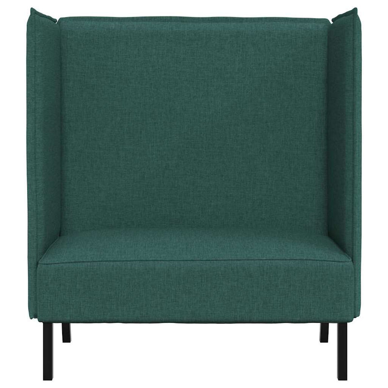 vidaXL Magas háttámlás szófák Sötétzöld 109 x 56 x 121 cm szövet