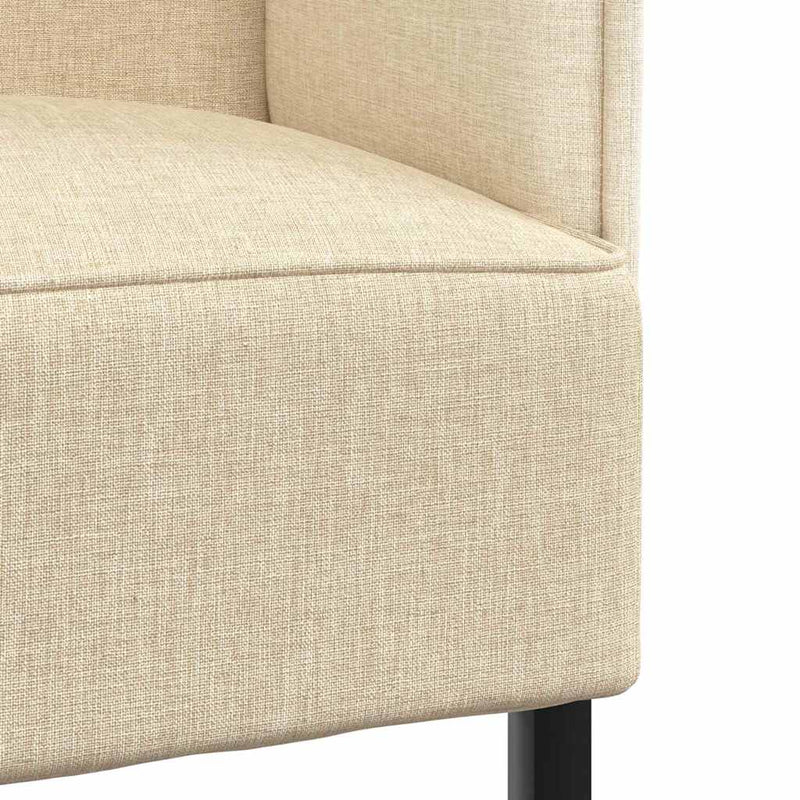 vidaXL Magas háttámlás szófák Krém 109 x 56 x 121 cm szövet