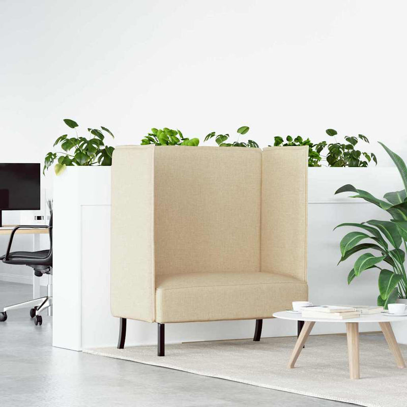 vidaXL Magas háttámlás szófák Krém 109 x 56 x 121 cm szövet
