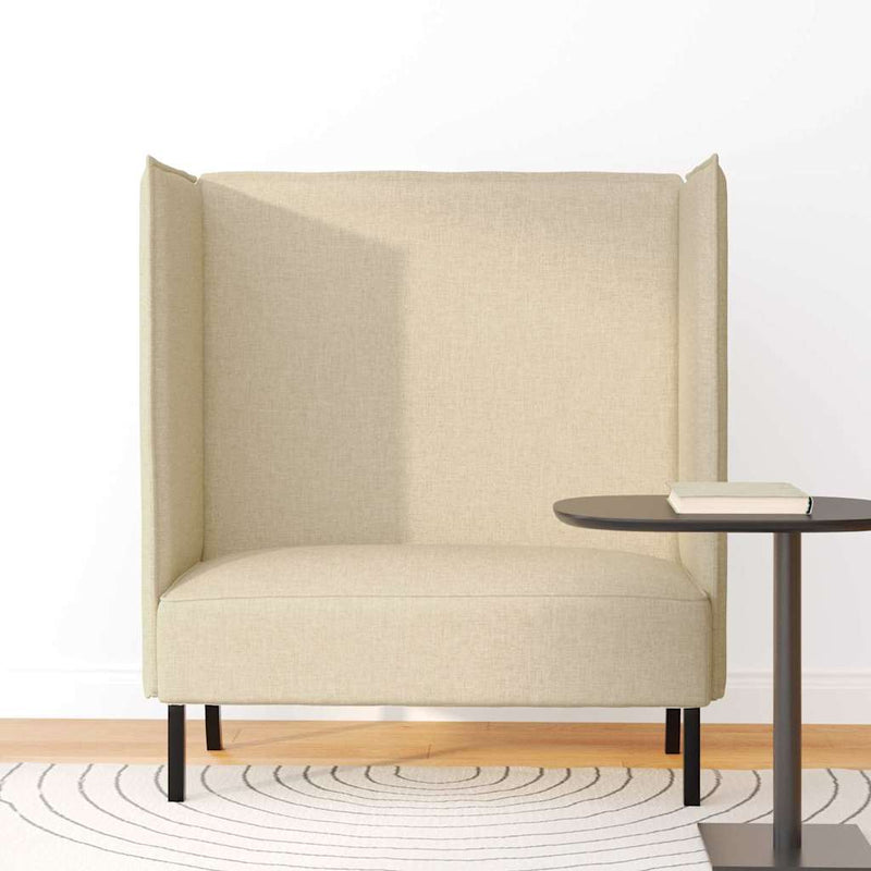vidaXL Magas háttámlás szófák Krém 109 x 56 x 121 cm szövet