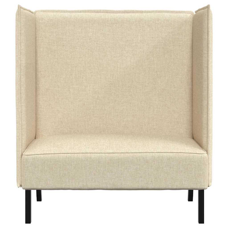 vidaXL Magas háttámlás szófák Krém 109 x 56 x 121 cm szövet
