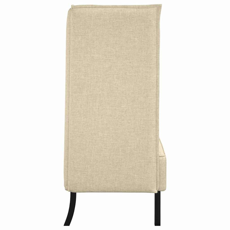 vidaXL Magas háttámlás szófák Krém 109 x 56 x 121 cm szövet