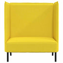 vidaXL Magas háttámlás szófák Halványsárga 109 x 56 x 121 cm szövet