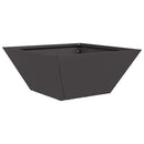 vidaXL Kerti cserép Fekete 35 x 35 x 15 cm Hidegen hengerelt acél