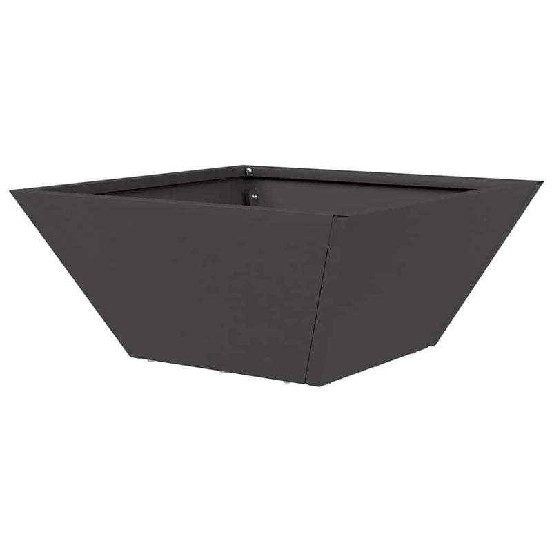 vidaXL Kerti Tál Ültető Fekete 35 x 35 x 15 cm Acél