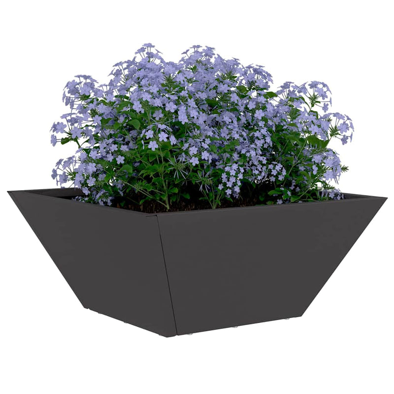 vidaXL Kerti Tál Ültető Fekete 35 x 35 x 15 cm Acél