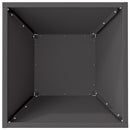 vidaXL Kerti cserép Fekete 35 x 35 x 15 cm Hidegen hengerelt acél