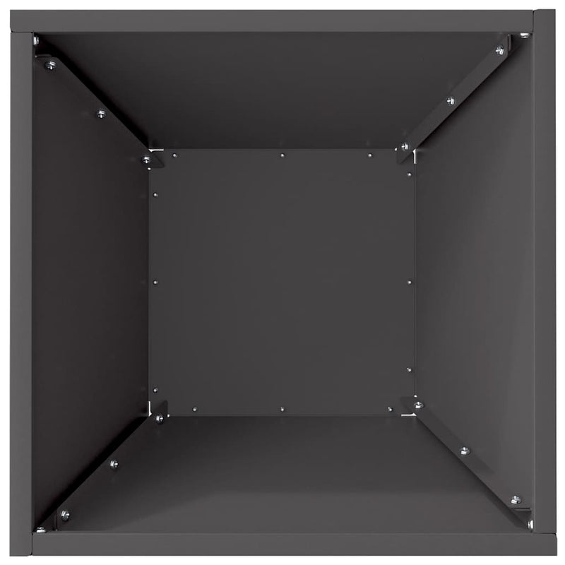 vidaXL Kerti Tál Ültető Fekete 35 x 35 x 15 cm Acél
