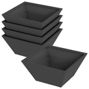 vidaXL Kerti cserép 5 pcs Fekete 35 x 35 x 15 cm