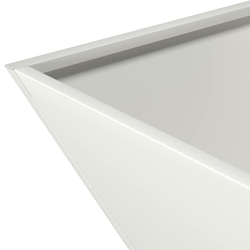 vidaXL Kerti Tál Ültető Fehér 35 x 35 x 15 cm Acél