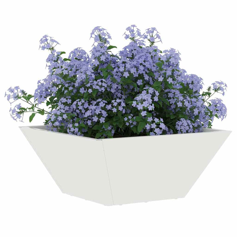 vidaXL Kerti Tál Ültető Fehér 35 x 35 x 15 cm Acél