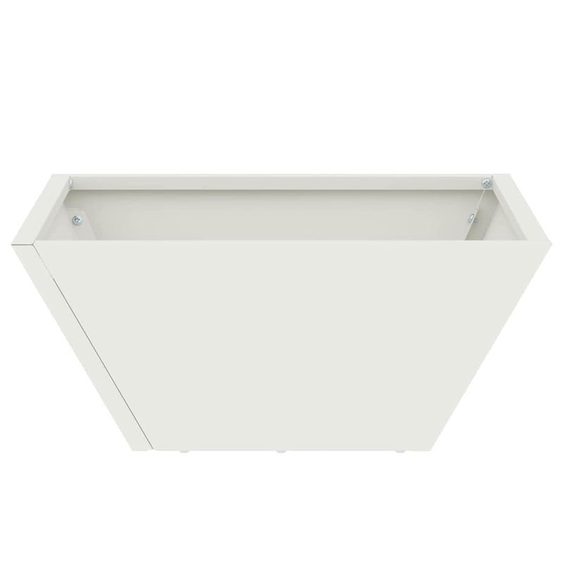 vidaXL Kerti Tál Ültető Fehér 35 x 35 x 15 cm Acél