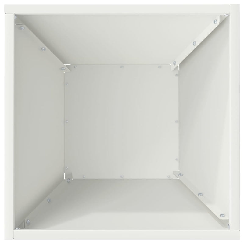 vidaXL Kerti Tál Ültető Fehér 35 x 35 x 15 cm Acél