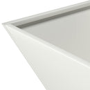 vidaXL Kerti cserép 5 pcs Fehér 35 x 35 x 15 cm Hidegen hengerelt acél