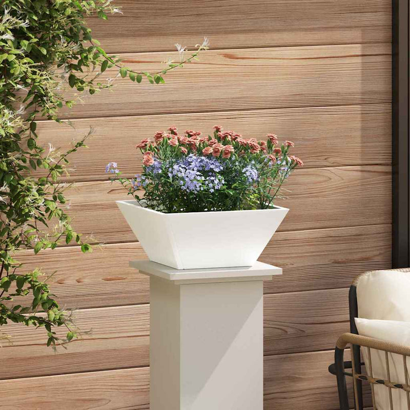 vidaXL Kerti Tál Ültető 5 pcs Fehér 35 x 35 x 15 cm Acél