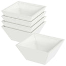 vidaXL Kerti cserép 5 pcs Fehér 35 x 35 x 15 cm Hidegen hengerelt acél