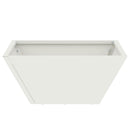 vidaXL Kerti cserép 5 pcs Fehér 35 x 35 x 15 cm Hidegen hengerelt acél