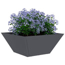 vidaXL Kerti cserép Antracit 35 x 35 x 15 cm Hidegen hengerelt acél
