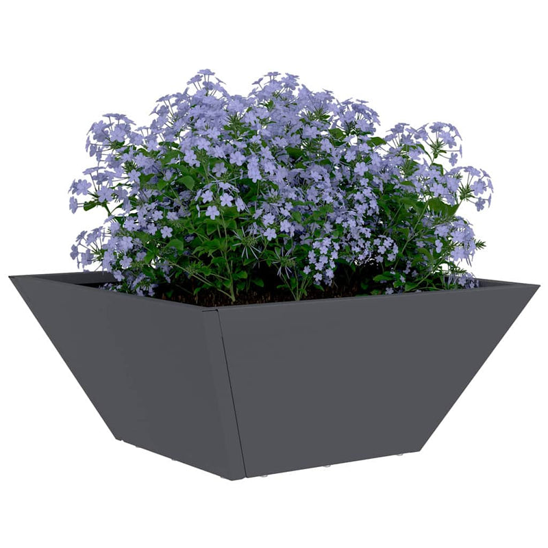 vidaXL Kerti Tál Ültető Antracit 35 x 35 x 15 cm Acél